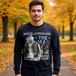 Justin Timberlake Tour Long Sleeve Tee Size Small